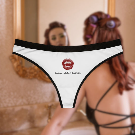 I Don't Bite... Thong - white