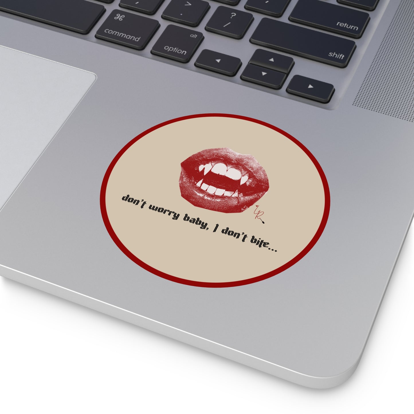 I Don't Bite... Sticker - beige