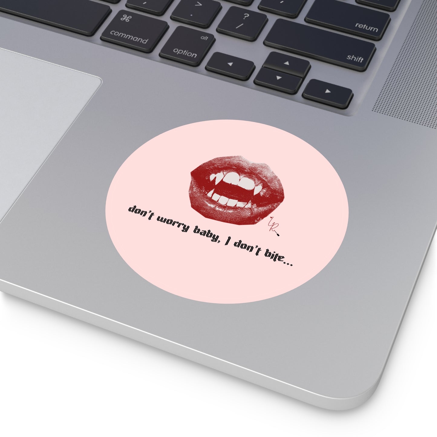 I Don't Bite... Sticker - pink