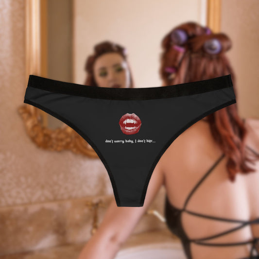 I Don't Bite... Thong - black