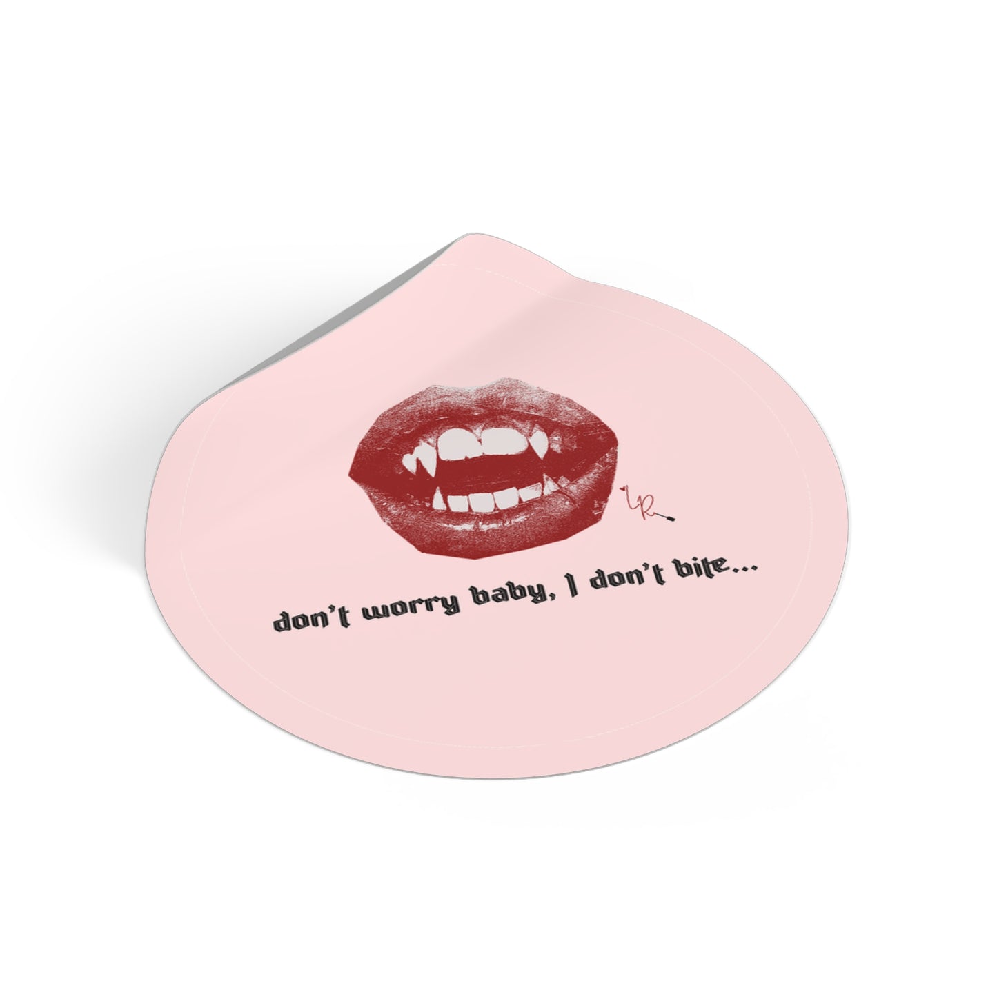 I Don't Bite... Sticker - pink