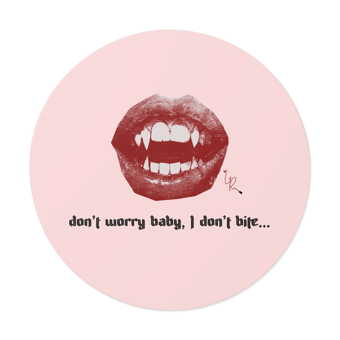 I Don't Bite... Sticker - pink
