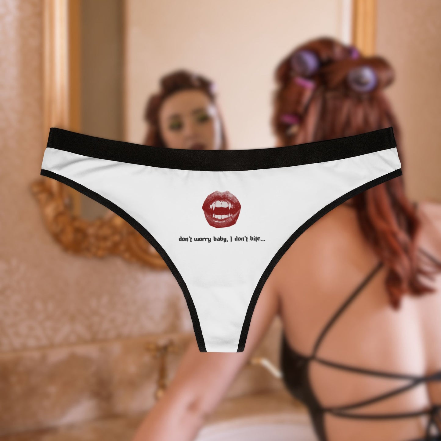 I Don't Bite... Thong - white