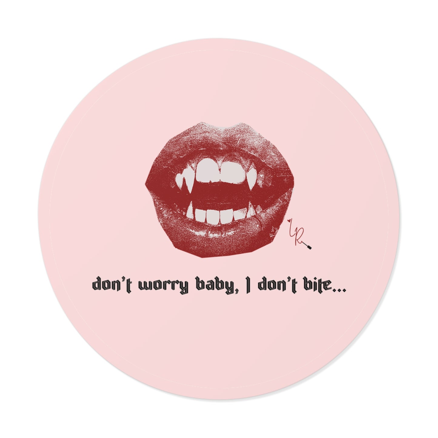I Don't Bite... Sticker - pink