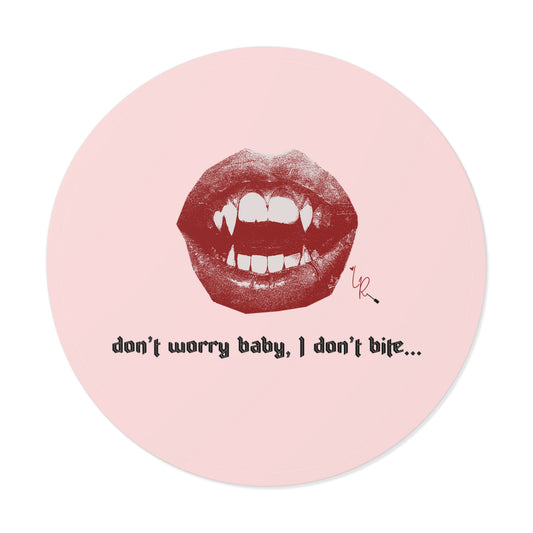 I Don't Bite... Sticker - pink