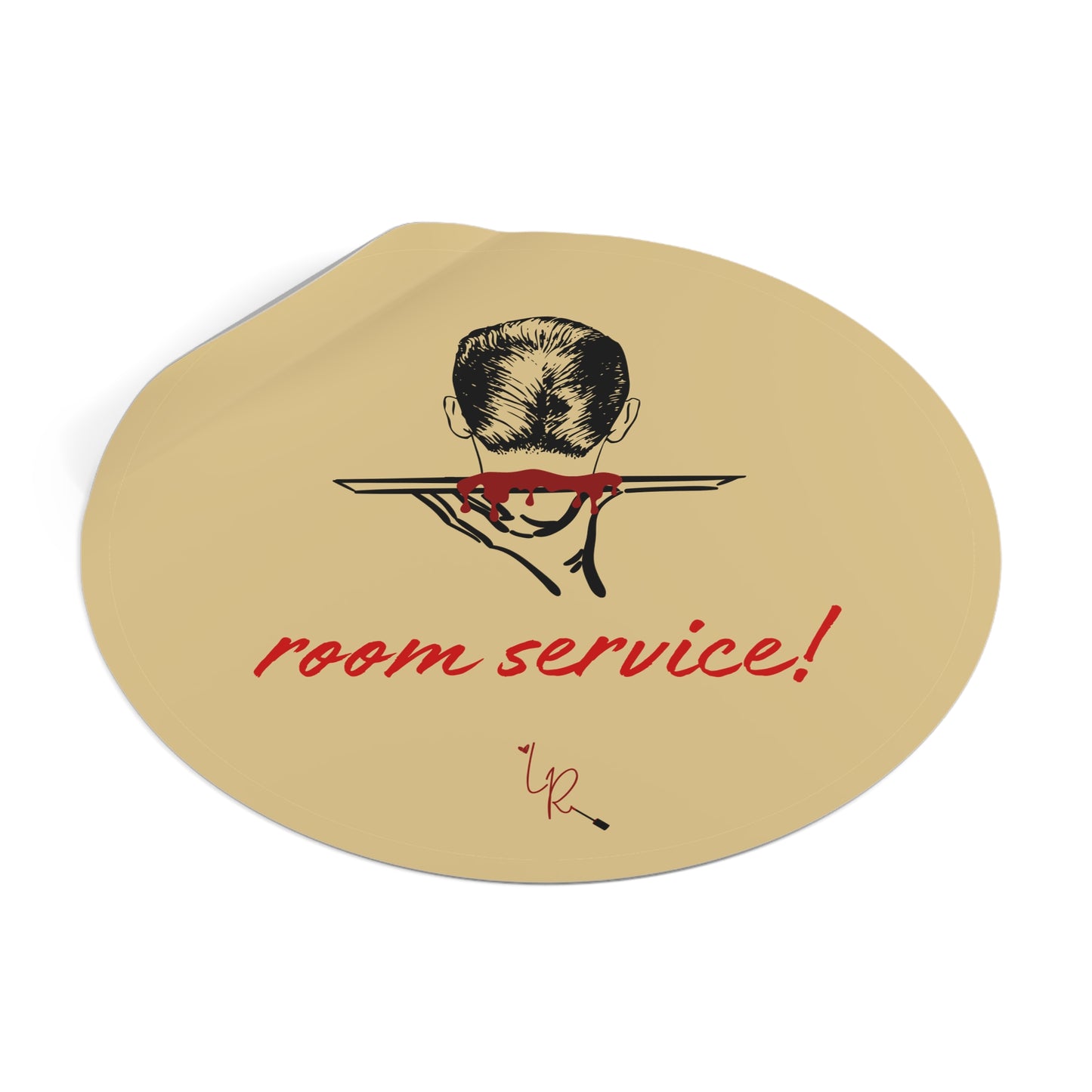Room Service! Sticker - gold