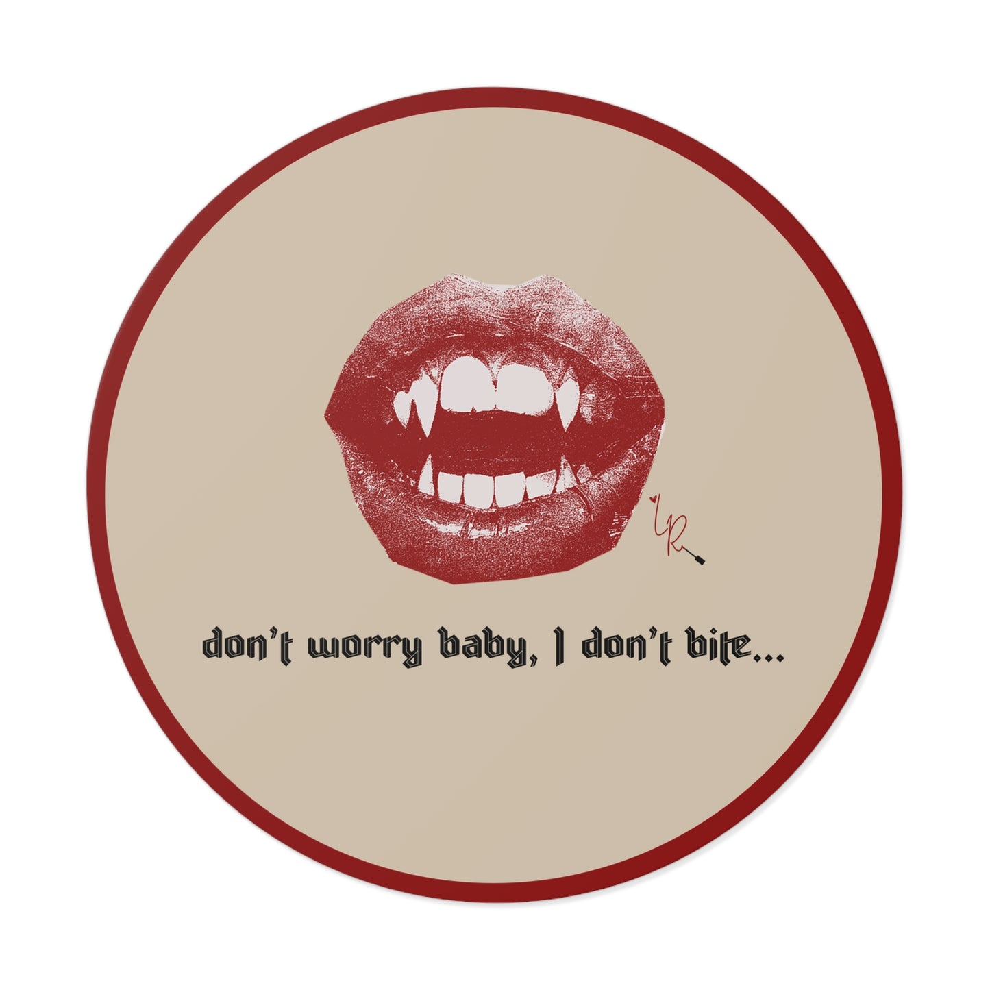 I Don't Bite... Sticker - beige