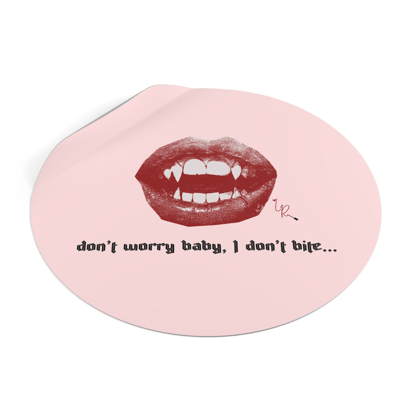 I Don't Bite... Sticker - pink