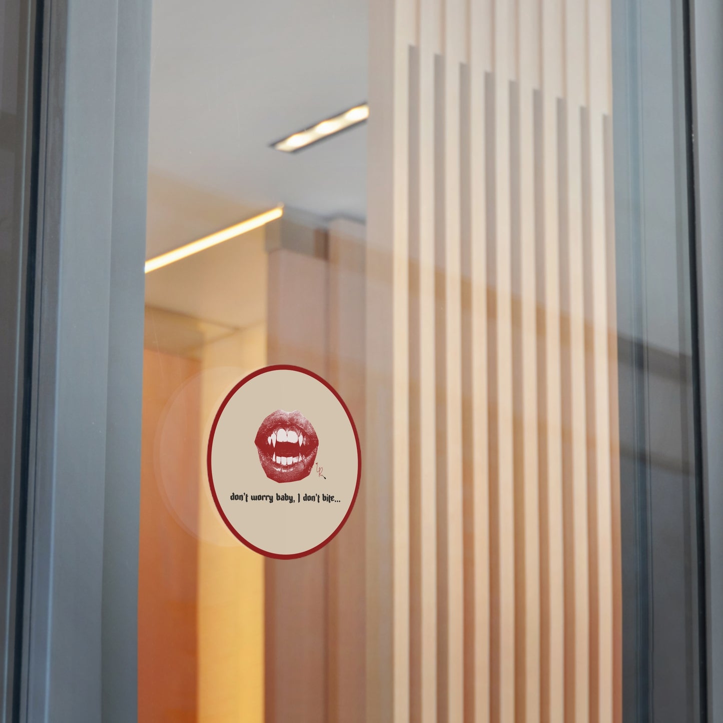 I Don't Bite... Sticker - beige