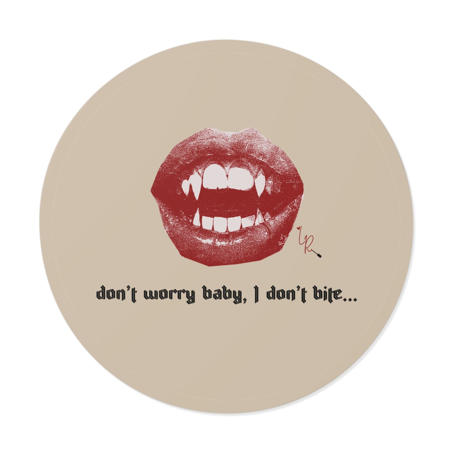 I Don't Bite... Sticker - beige