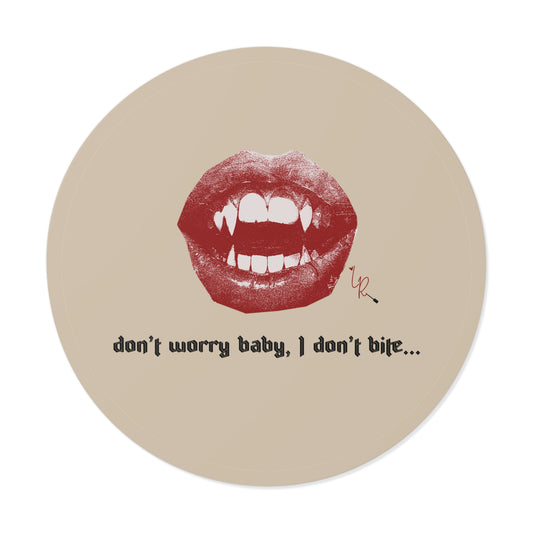 I Don't Bite... Sticker - beige