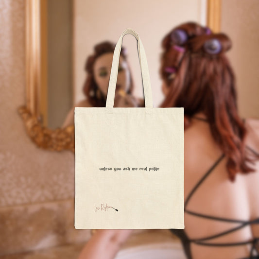 I Don't Bite... Cotton Canvas Tote Bag