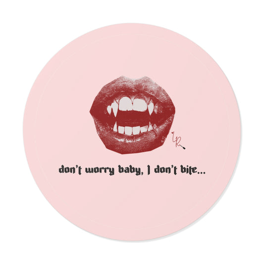 I Don't Bite... Sticker - pink