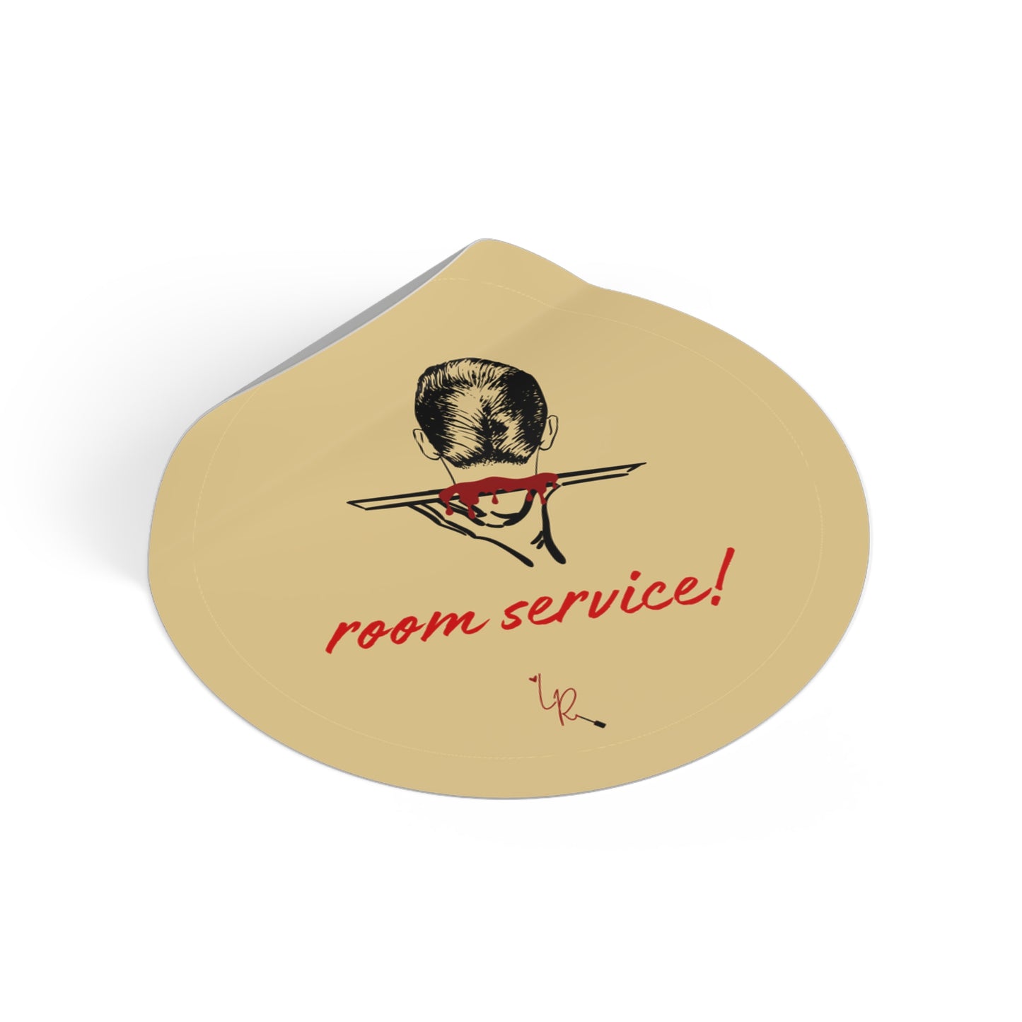 Room Service! Sticker - gold