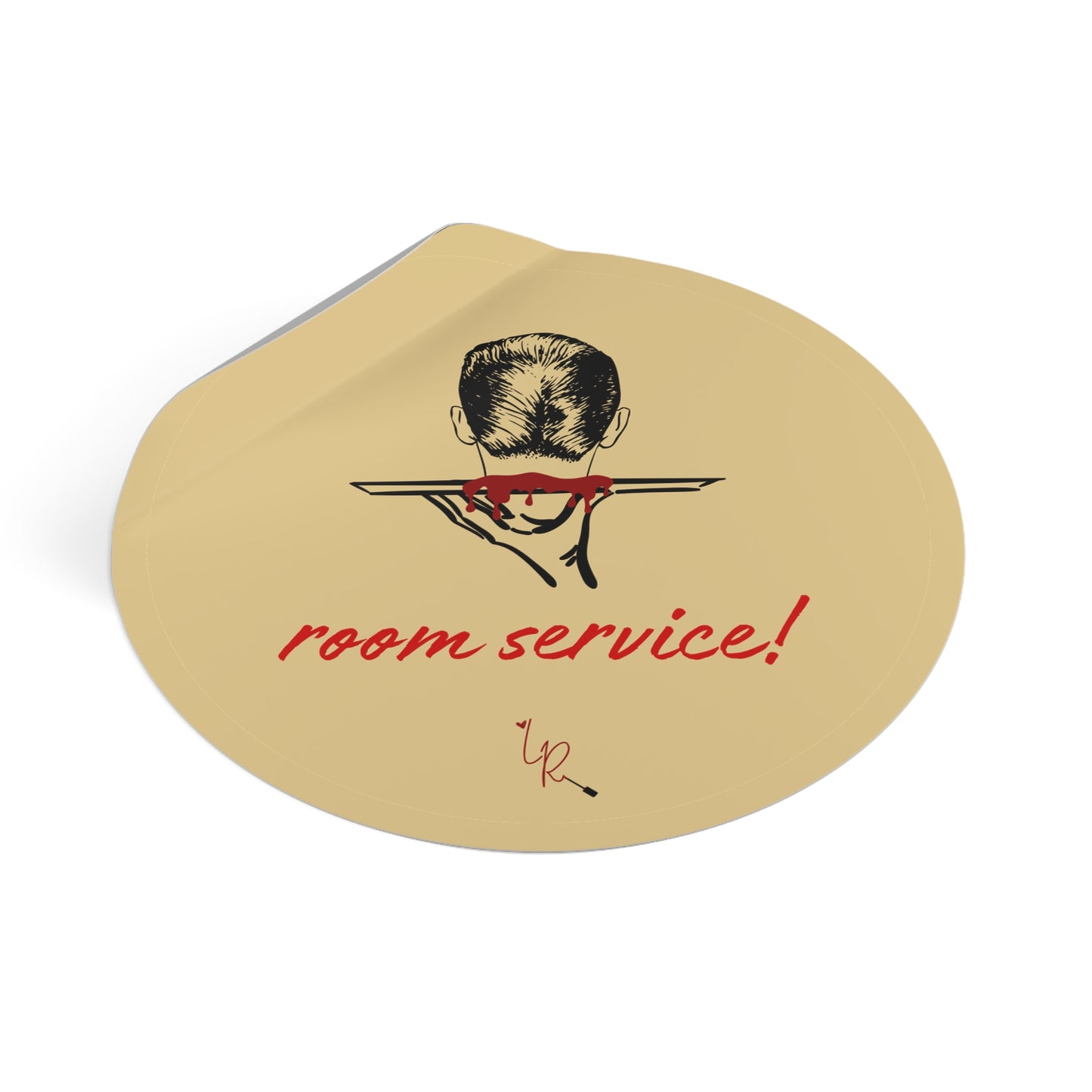 Room Service! Sticker - gold