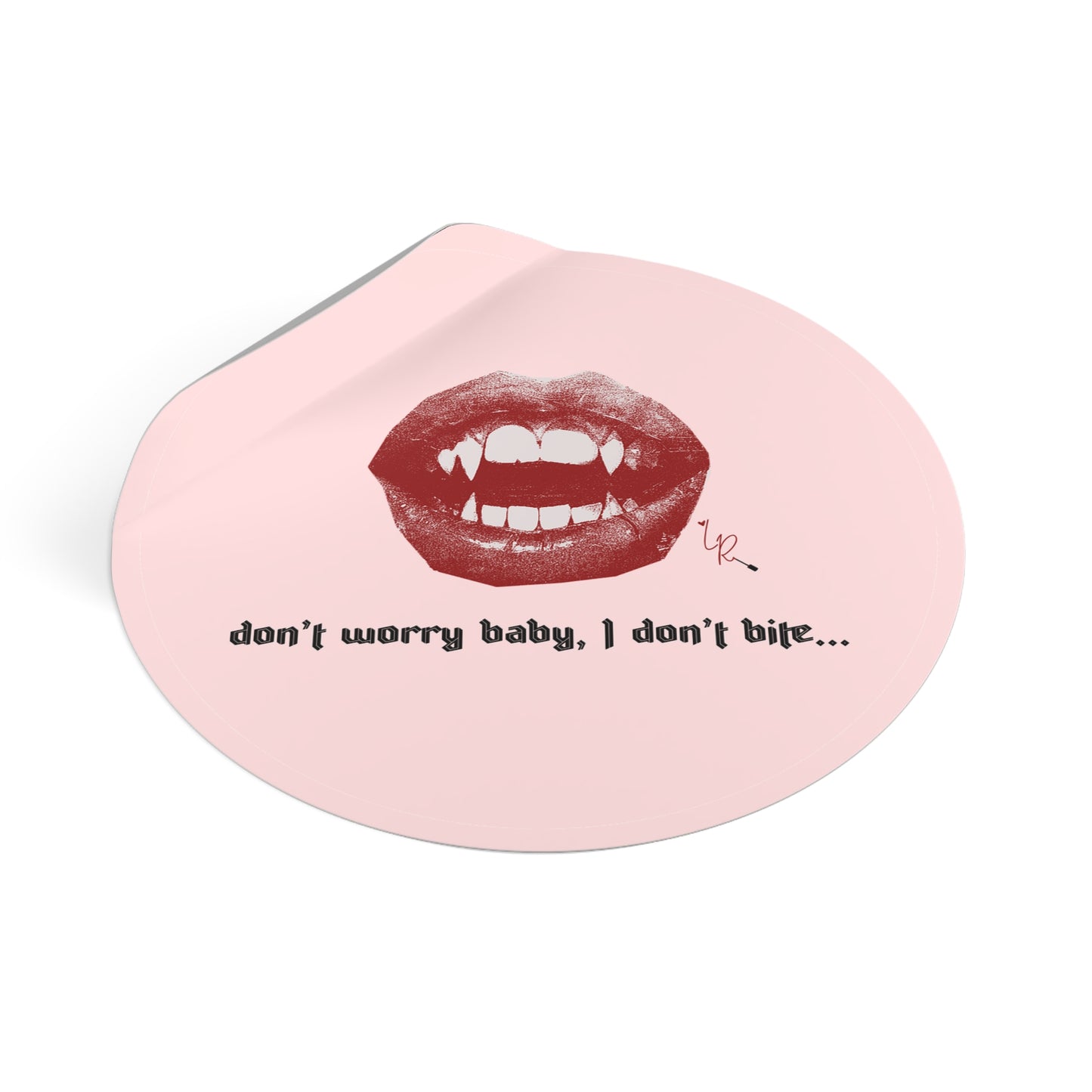 I Don't Bite... Sticker - pink