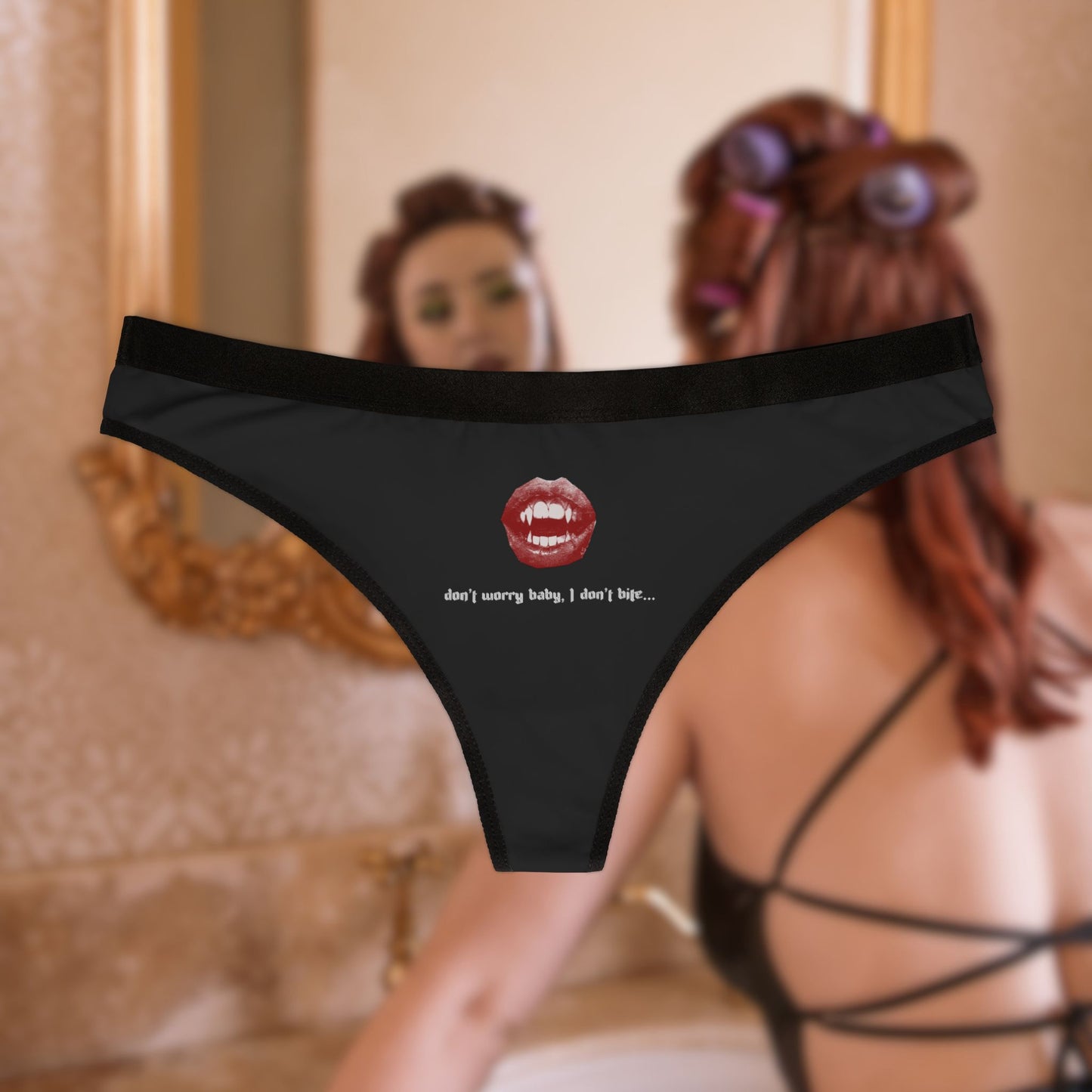 I Don't Bite... Thong - black